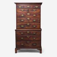 A Chippendale carved walnut chest-on-chest Philadelphia, PA, late 18th century
