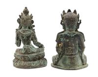 Two Chinese Bronze Figures of Bodhisattva