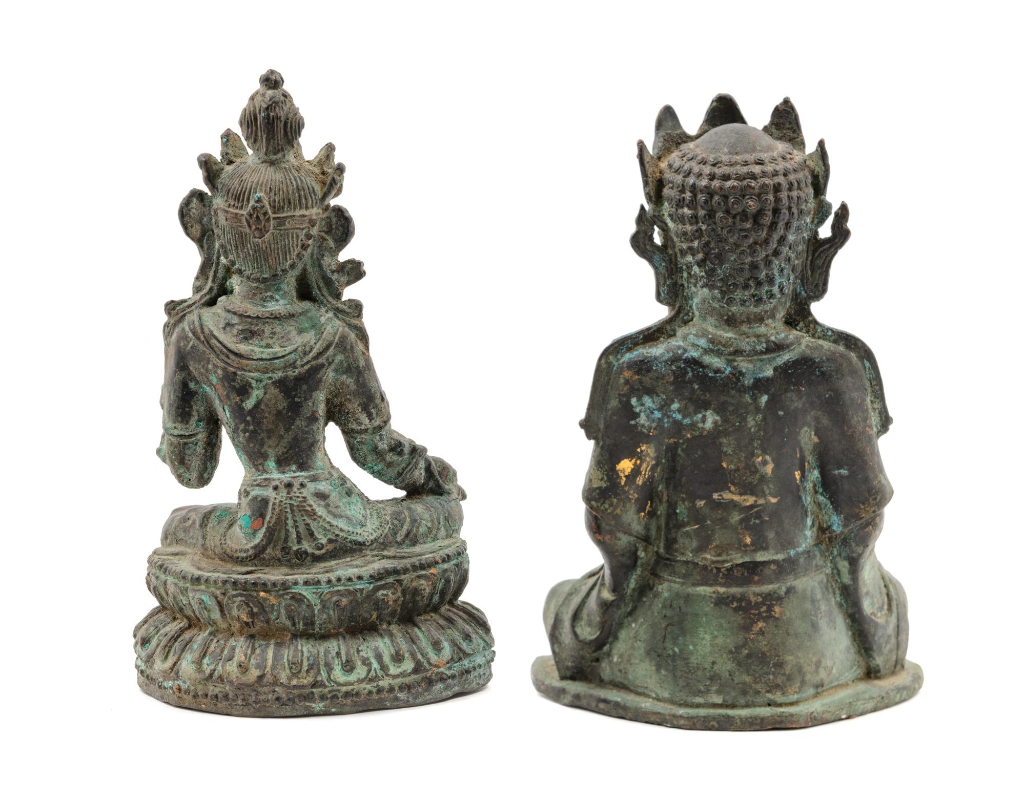 Two Chinese Bronze Figures of Bodhisattva