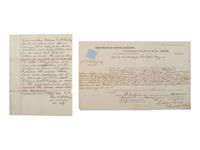 [POLITICS IN AMERICA]. A group of 8 items related to early African American politicians and government officials including Reconstruction-era Congressmen and attorneys.
