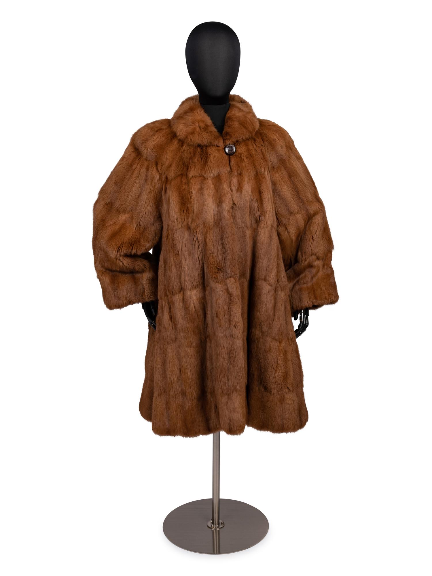 Revillon Sable Fur Coat, 1980-90s