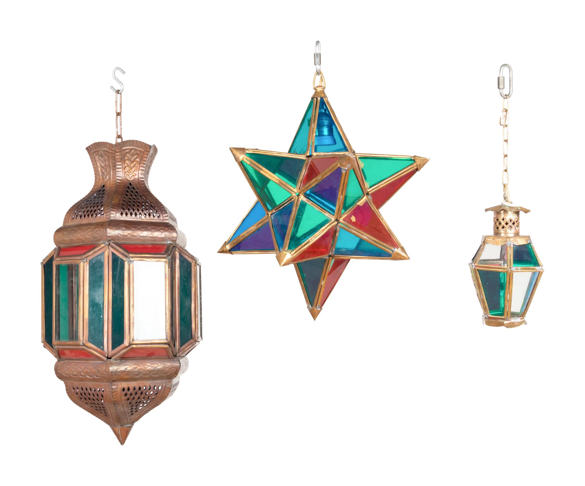 A Pierced Metal Middle Eastern Lantern