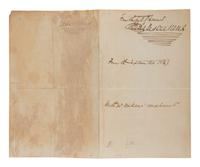 DICKENS, Charles (1812-1870). Autograph sentiment signed ("Charles Dickens"), ca 1843.