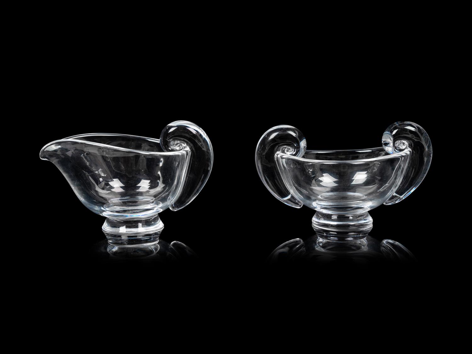 A Group of Steuben Glass Dining Articles