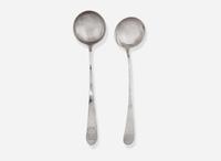 Two silver punch ladles, John Lynch (1761-1848), Baltimore, MD, and John Houlton, Philadelphia or Baltimore, MD, circa 1790