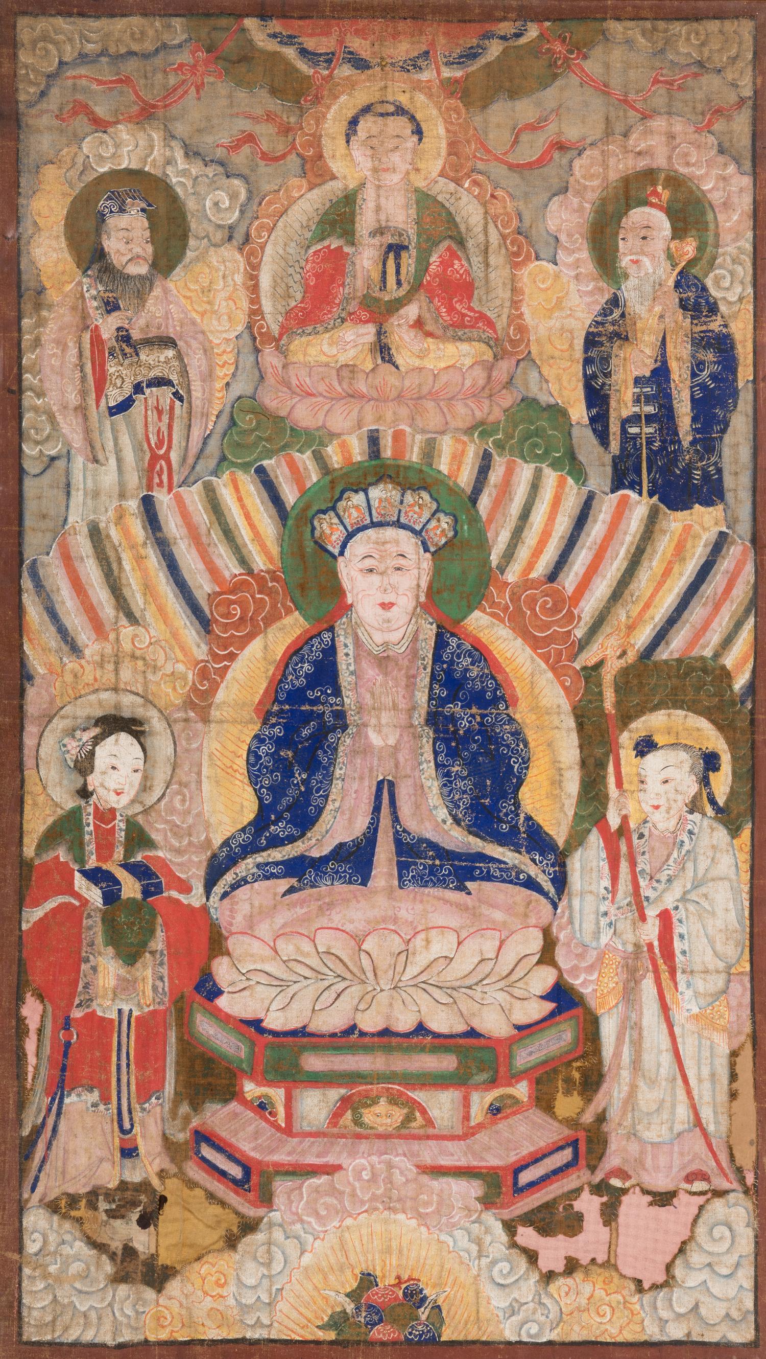A Chinese 'Immortals' Painting, 19th Century 清 水陸法會圖