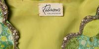 Oscar de la Renta, Green Metallic Jacquard Gown, 1969