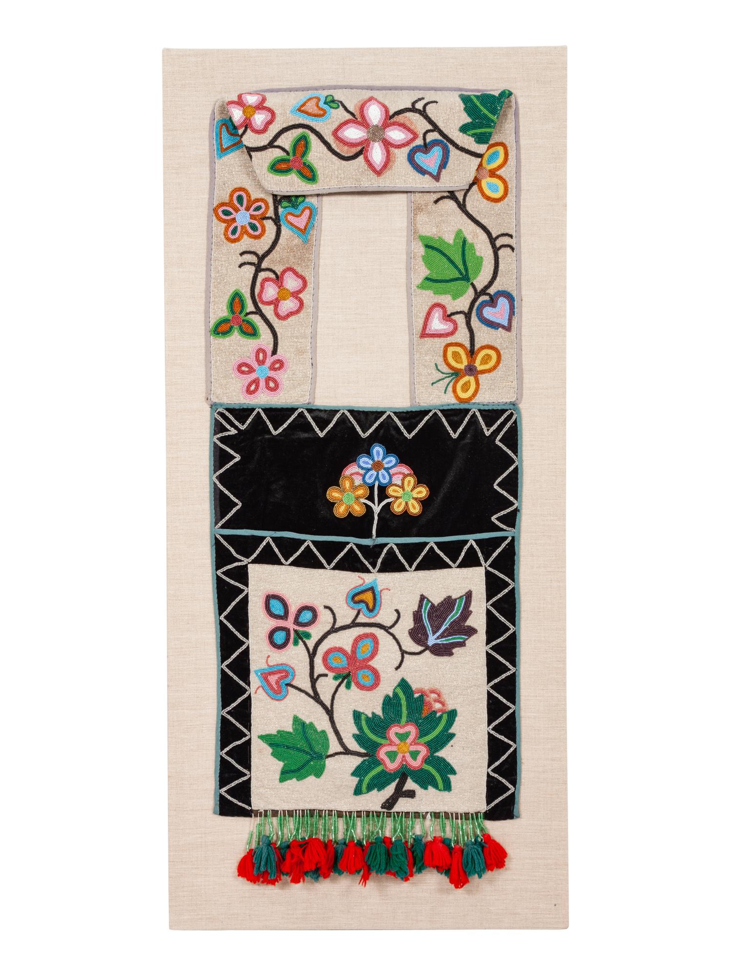 Anishinaabe Beaded Bandolier Bags, Matched Pair