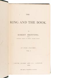 BROWNING, Robert (1812-1889). The Ring and The Book . London: Smith, Elder, 1868-1869.