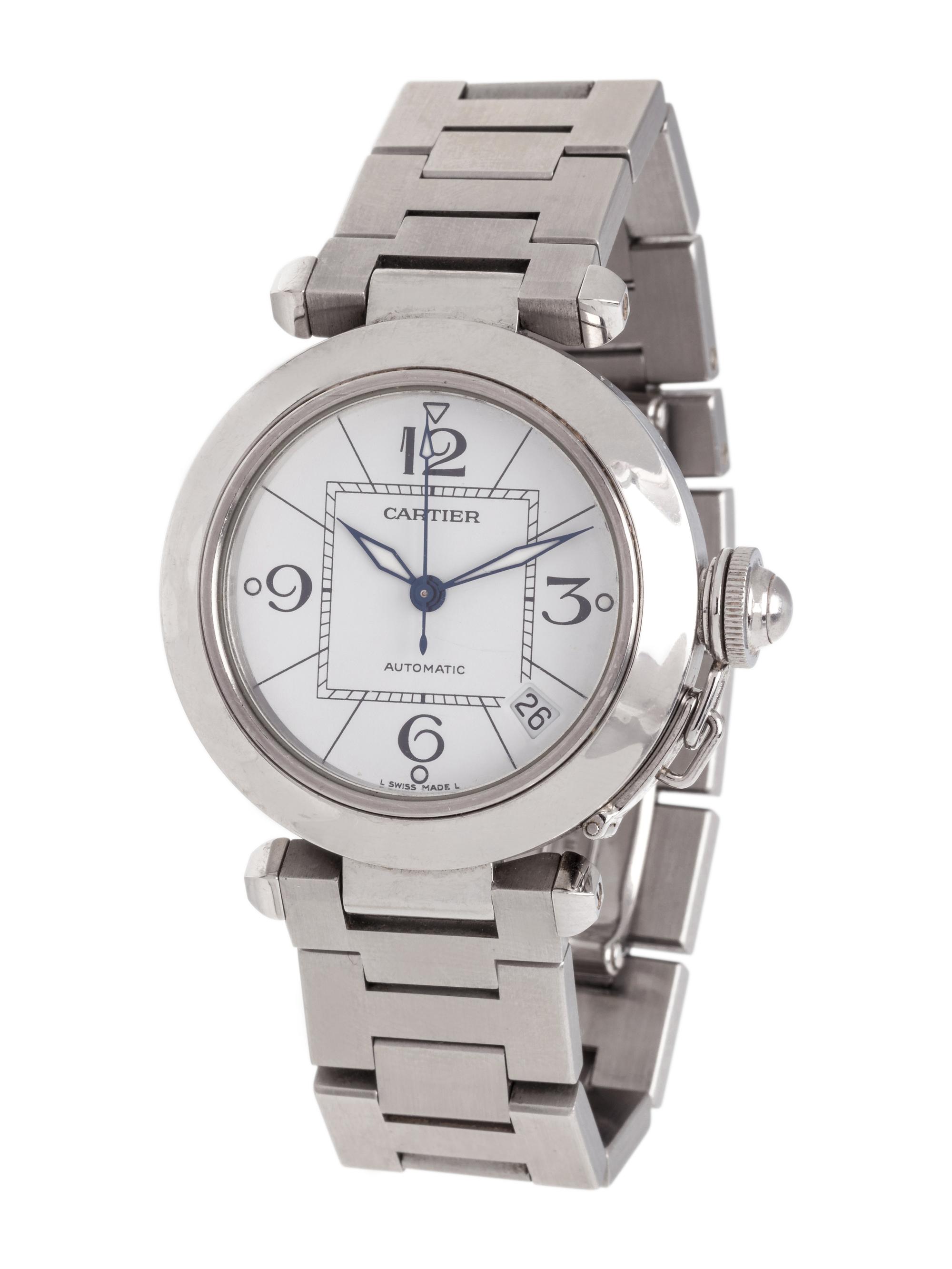 CARTIER, STAINLESS STEEL REF. 2324 'PASHA' WRISTWATCH
