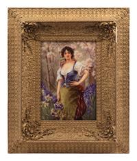 A Framed Berlin (K.P.M.) Porcelain Plaque