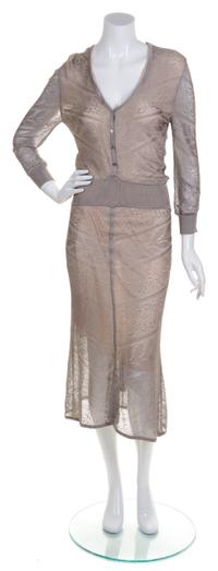 An Alexander McQueen Gray Knit Dress, Size L.