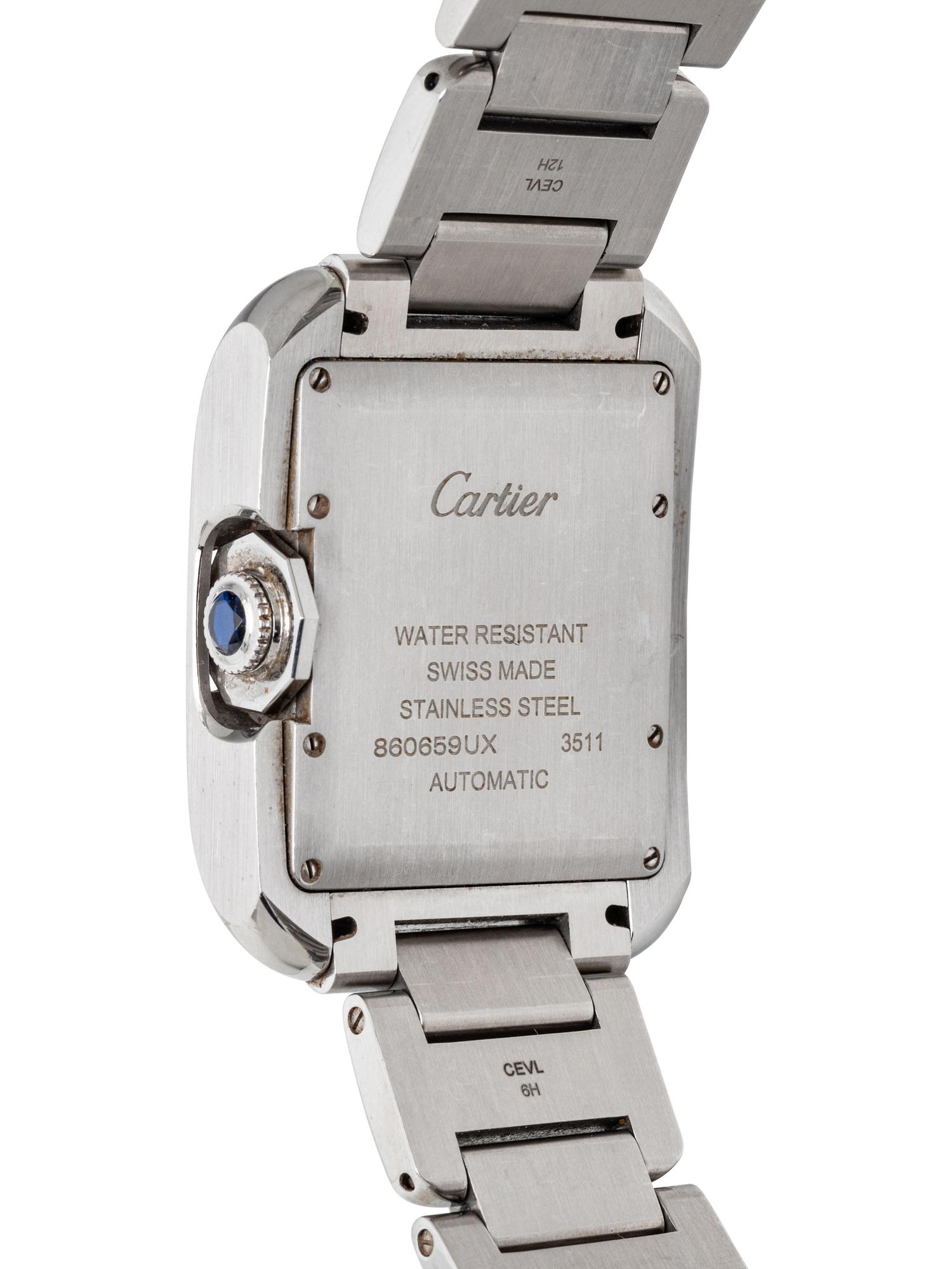 CARTIER, REF. 3511 STAINLESS STEEL 'TANK ANGLAISE' WATCH