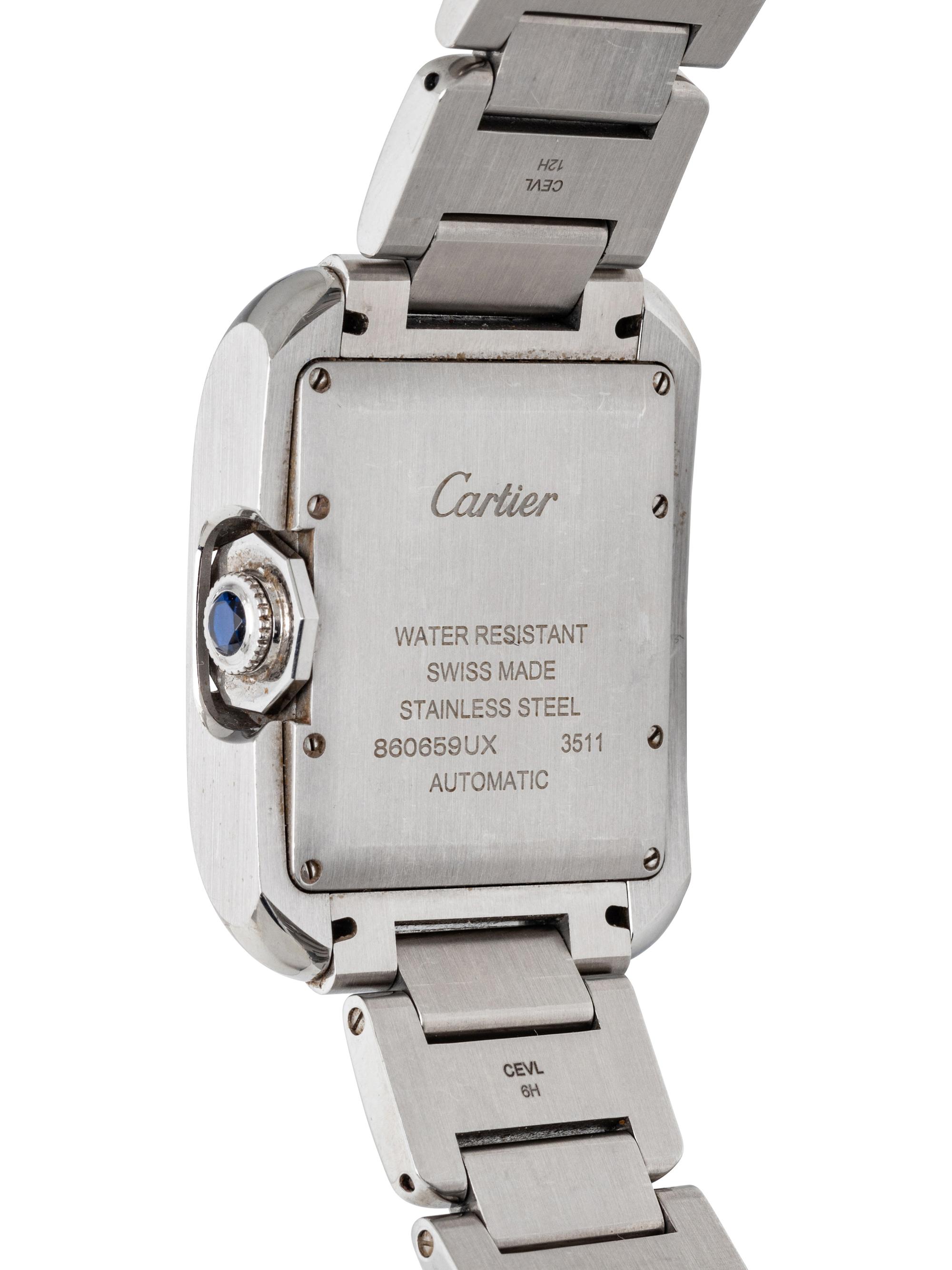 CARTIER, REF. 3511 STAINLESS STEEL 'TANK ANGLAISE' WATCH