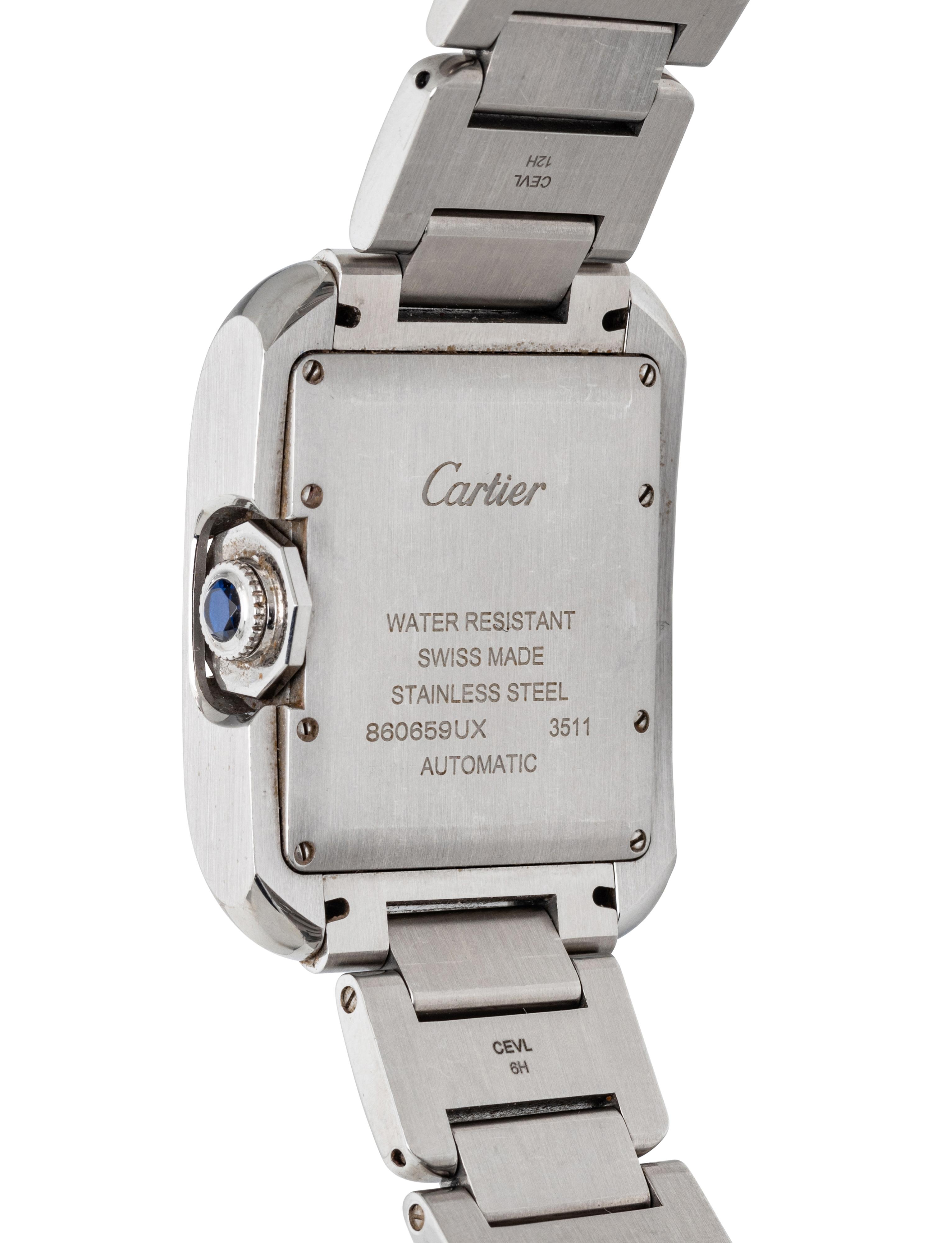 CARTIER, REF. 3511 STAINLESS STEEL 'TANK ANGLAISE' WATCH