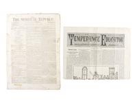 [WOMEN]. A group of pamphlets, handbills, and other ephemera related to women's suffrage, temperance, and educational movements, comprising: