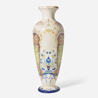 A large Art Nouveau glazed earthenware floor vase Plateelbakkerij Zuid-Holland (founded 1897), Gouda, Netherlands, 1898