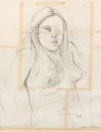 Larry Rivers, (American, 1923-2002), Untitled (Portrait of a Girl), c. 1960