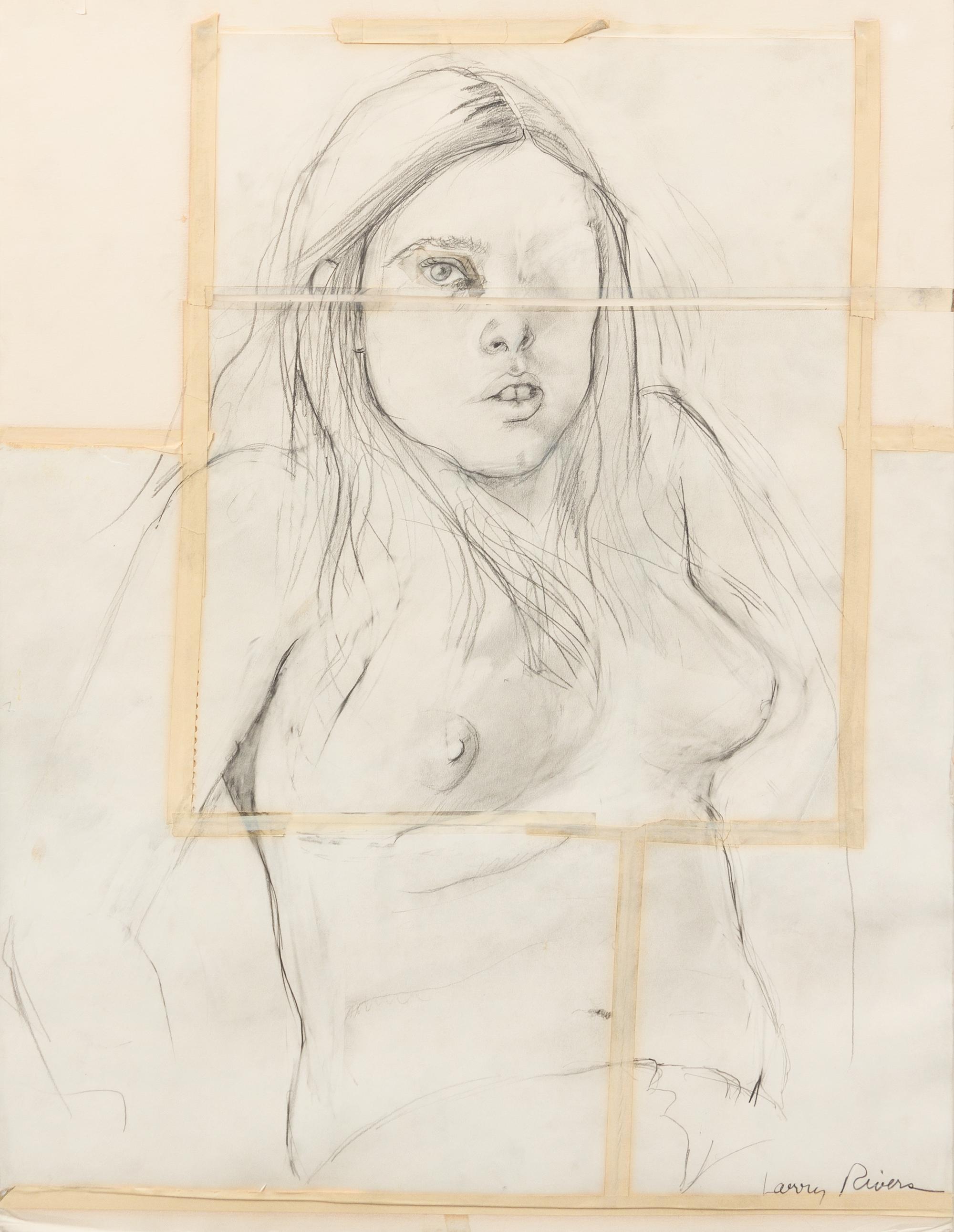 Larry Rivers, (American, 1923-2002), Untitled (Portrait of a Girl), c. 1960