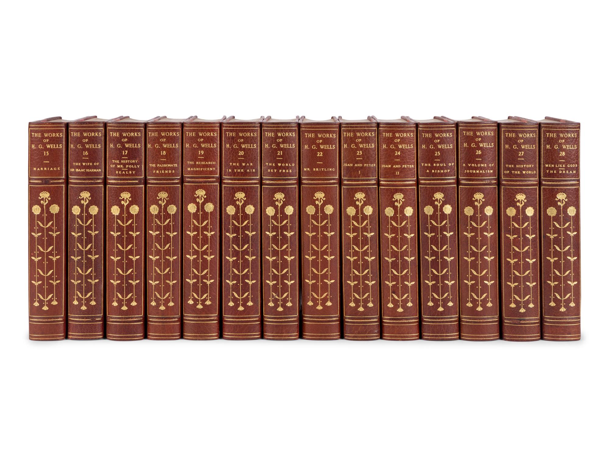 WELLS, H.G. (1866-1946). The Works . New York: Charles Scribner’s Sons, 1924-1927.