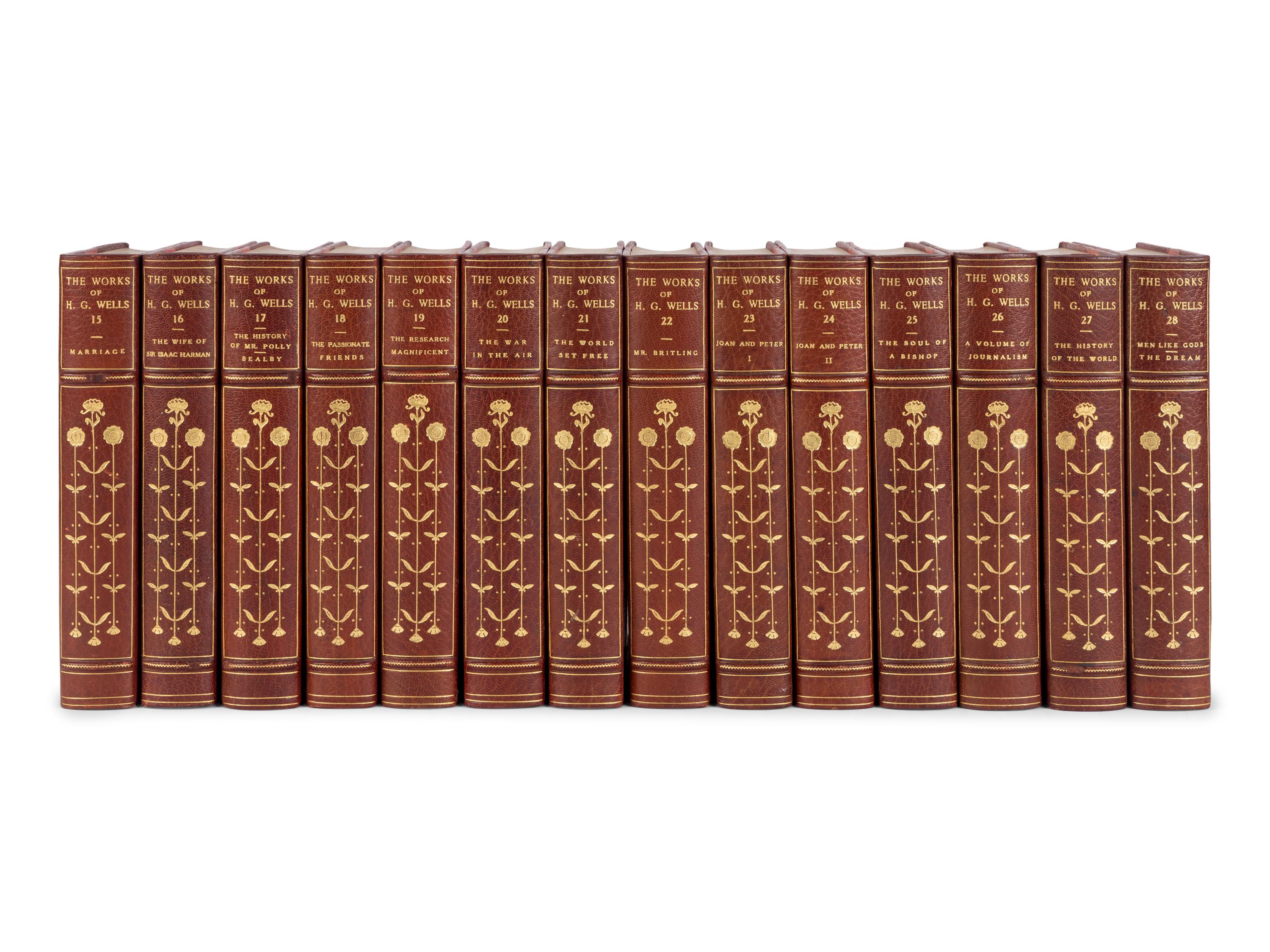 WELLS, H.G. (1866-1946). The Works . New York: Charles Scribner’s Sons, 1924-1927.