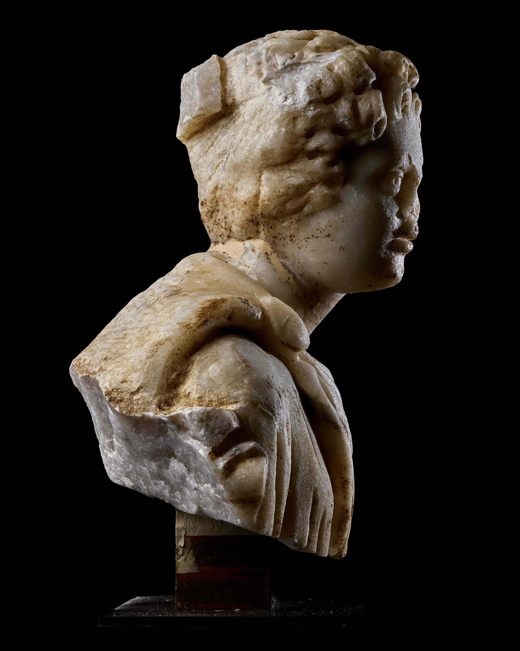 A Roman Marble Portrait Bust of a Youth