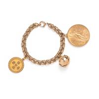 YELLOW GOLD CHARM BRACELET