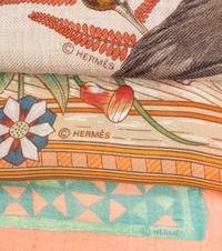 Three 90cm Hermès Scarves: Two Silk/Chiffon, One Cashmere/Silk