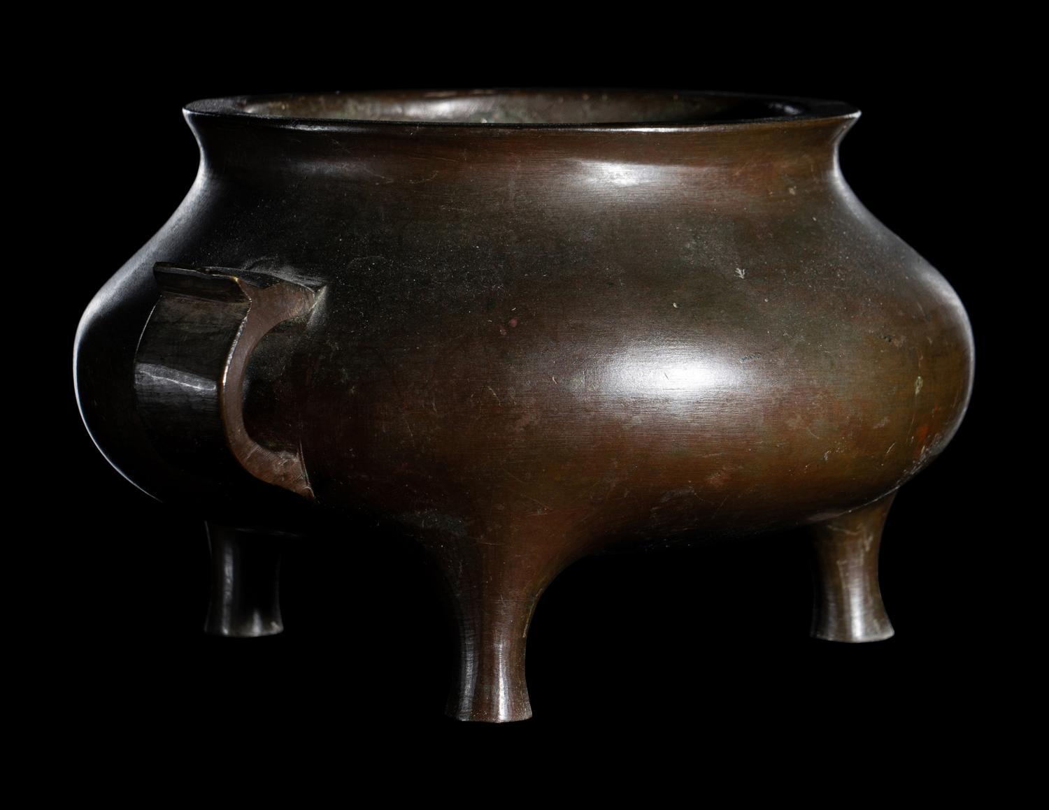 A Tripod Bronze Incense Burner