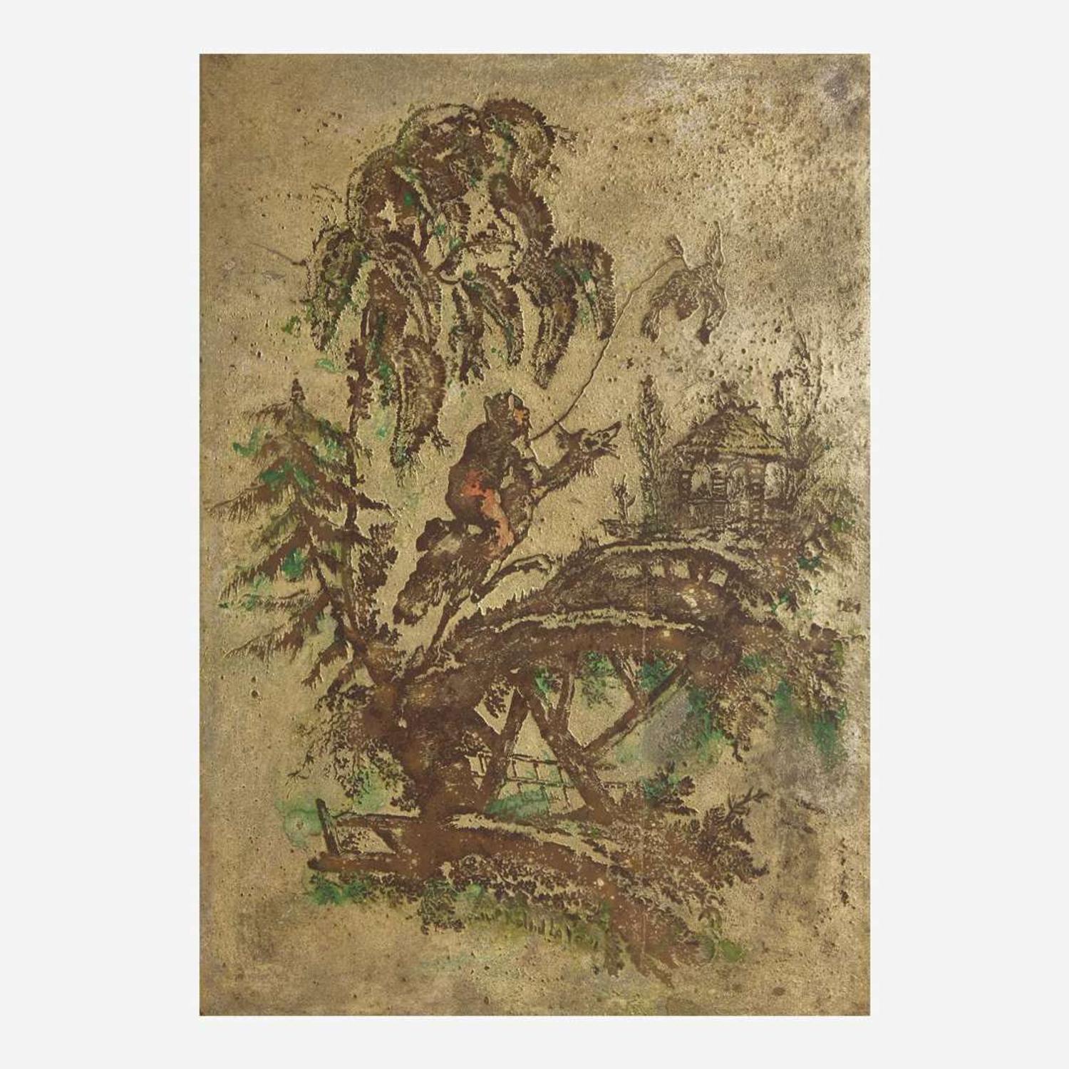 Philip and Kelvin LaVerne (American, 1907-1987 and b. 1937) Wall Plaque, USA, circa 1970s