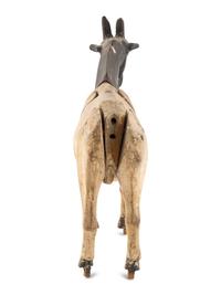 A Carved and Painted Wood Billy Goat Figure