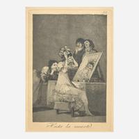 Francisco Goya (Spanish, 1746–1828) Hasta la Muerte (Plate 55 from 'Los Caprichos'); together with a Companion (2)