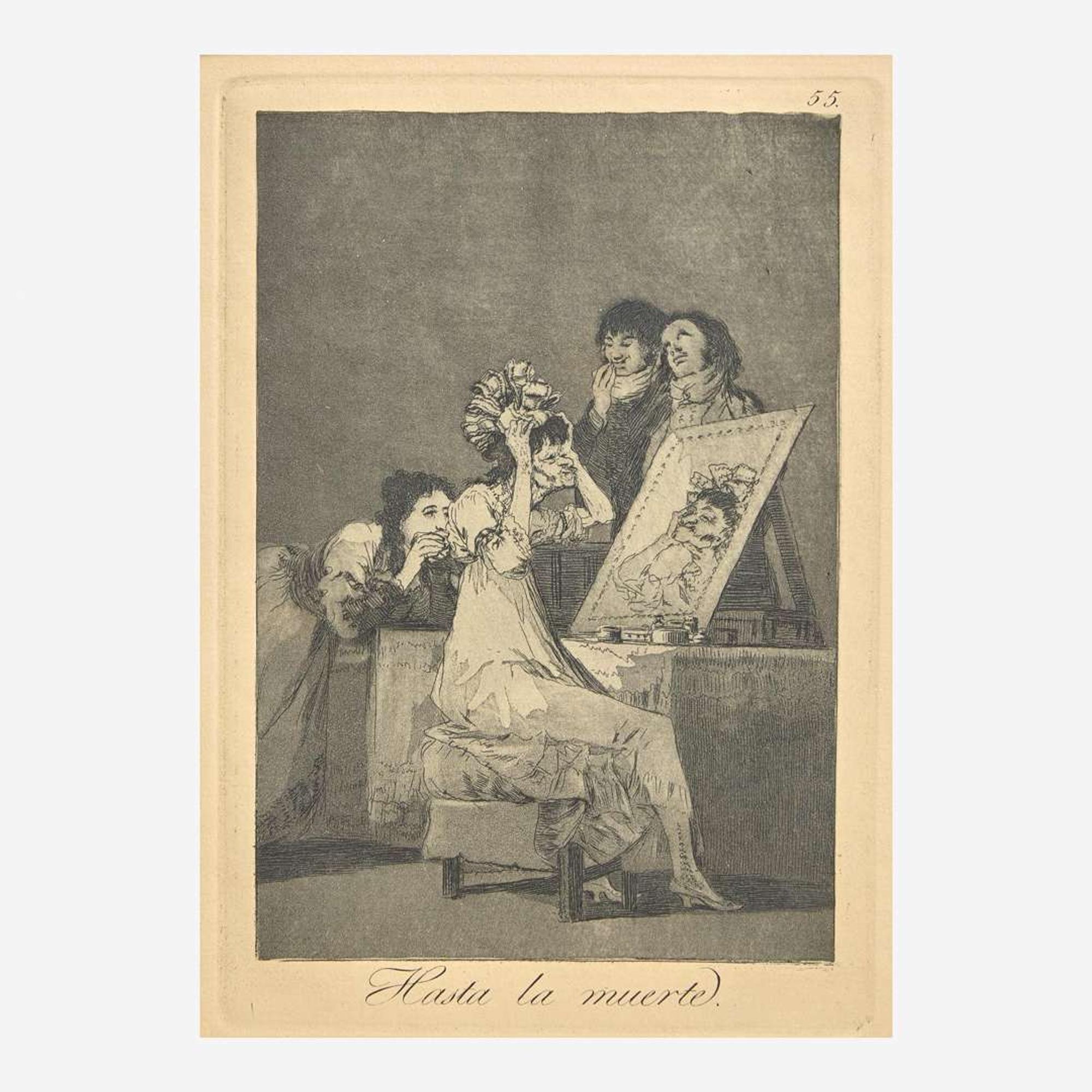 Francisco Goya (Spanish, 1746–1828) Hasta la Muerte (Plate 55 from 'Los Caprichos'); together with a Companion (2)
