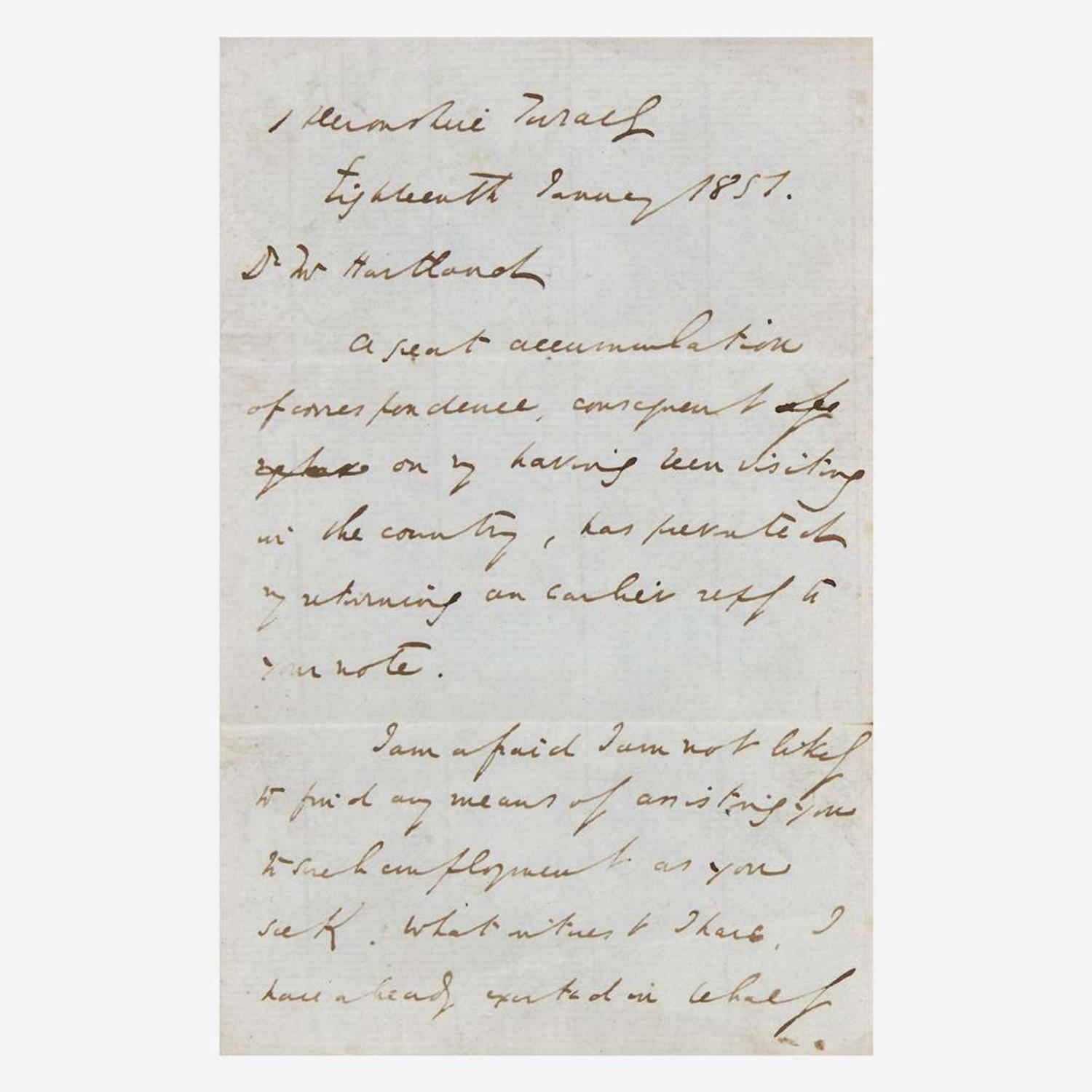 [Literature] Dickens, Charles Autograph Letter, signed