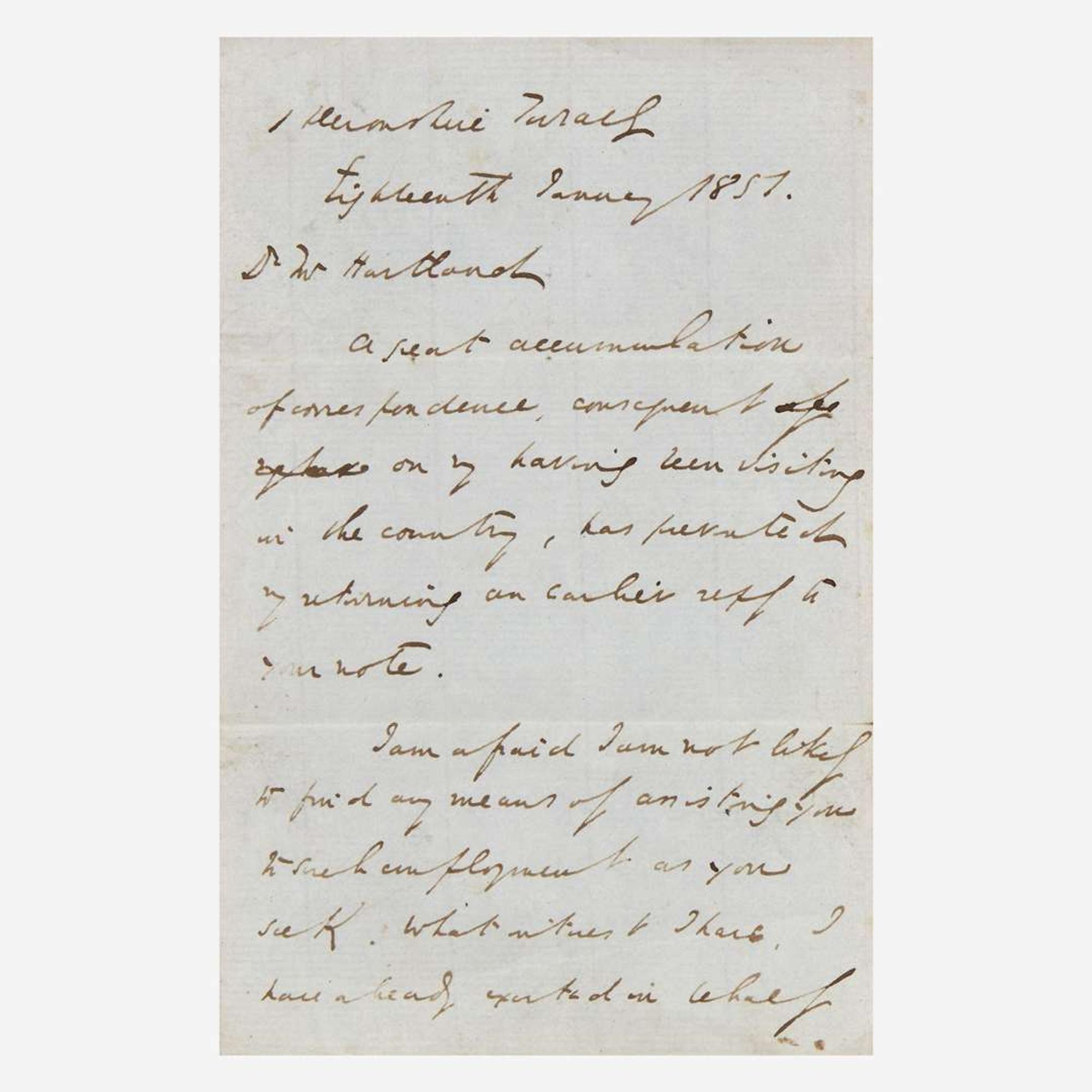 [Literature] Dickens, Charles Autograph Letter, signed
