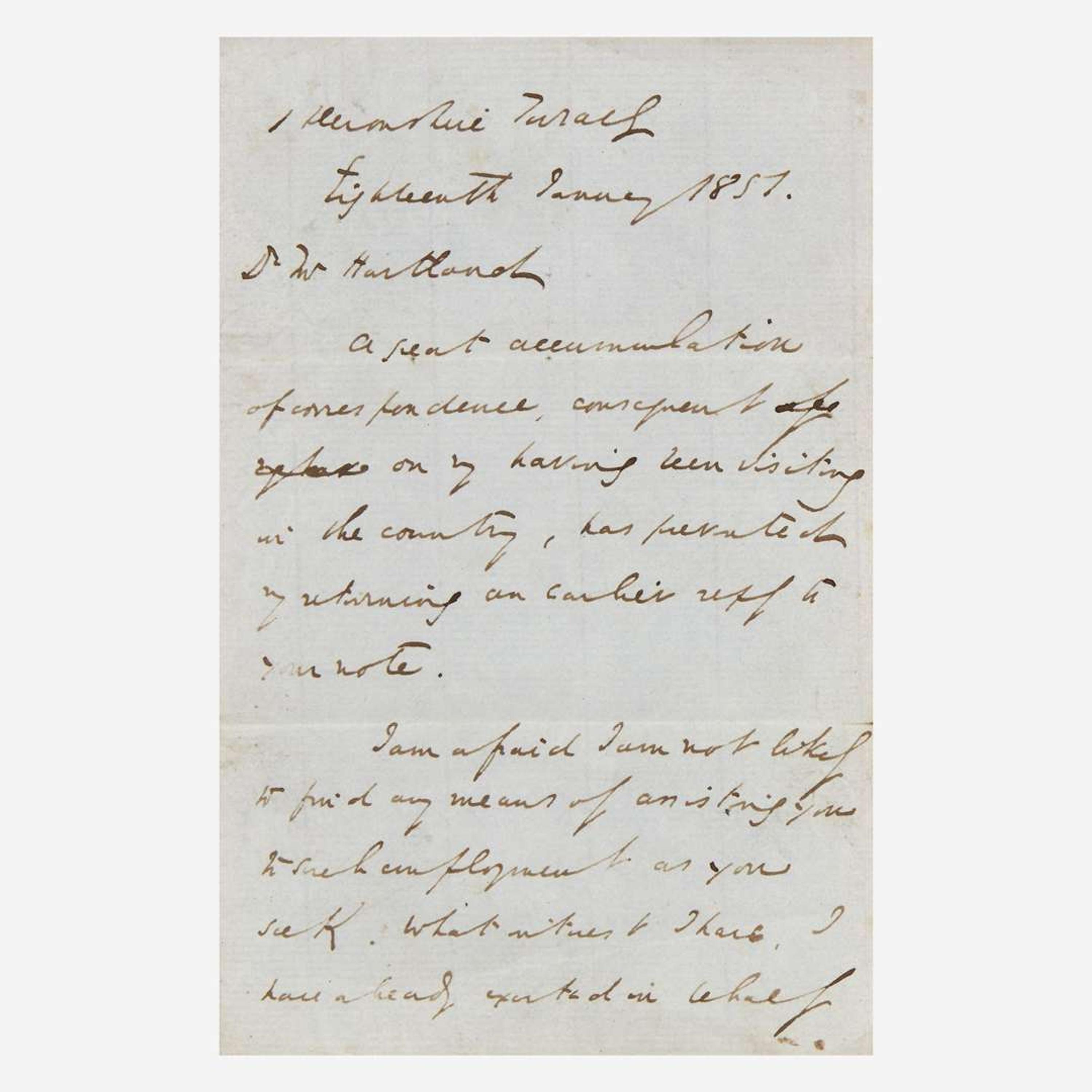 [Literature] Dickens, Charles Autograph Letter, signed