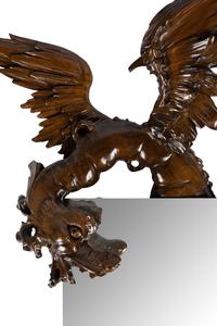 A French Carved Walnut "Dragon" Mirror Attributed to Gabriel Viardot (French, 1830-1906)