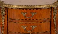 A Louis XV/XVI Transitional Style Gilt Metal Mounted Fruitwood Side Table