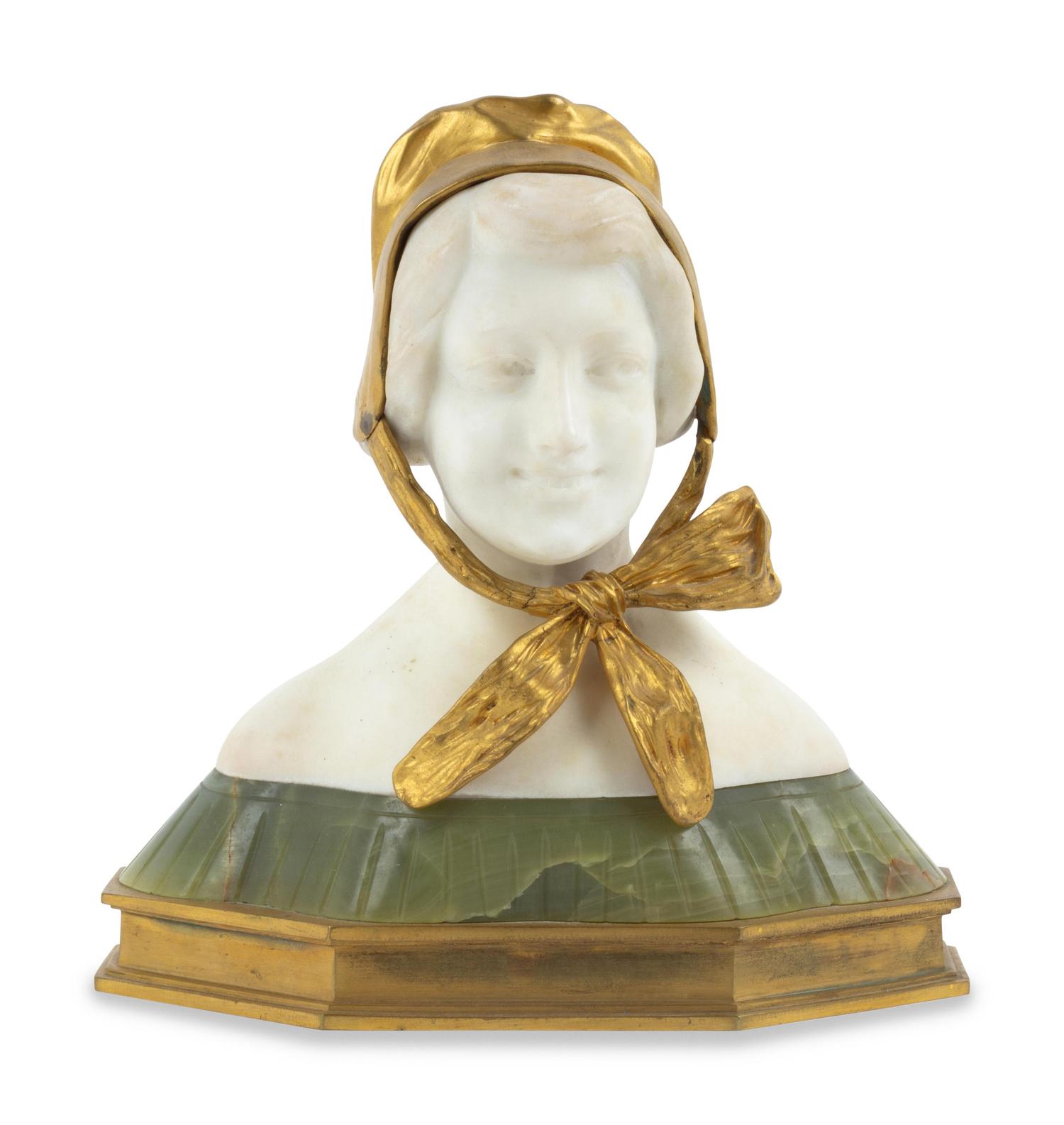 An Alabaster Female Bust