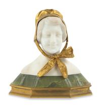 An Alabaster Female Bust