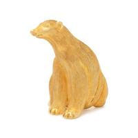 HENRY DUNAY, YELLOW GOLD BEAR BROOCH