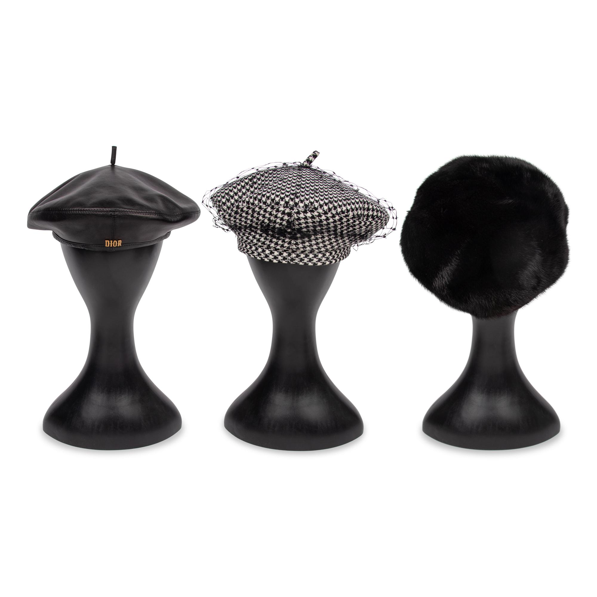 DIOR & DENNIS BASSO, THREE BERETS