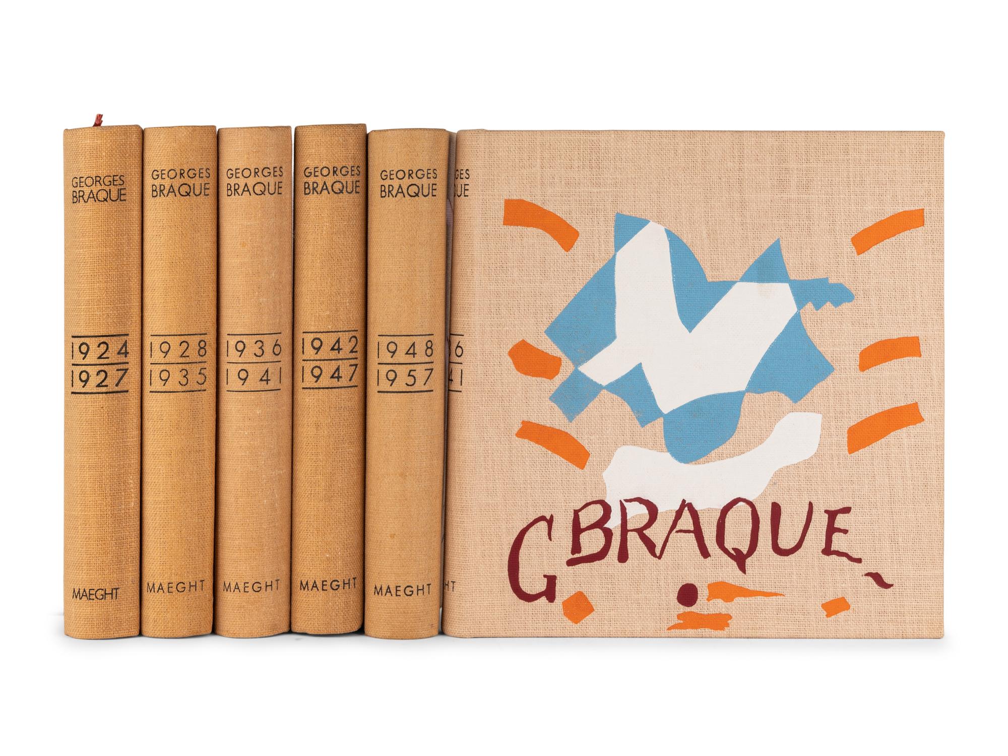[ARTIST'S BOOKS]. BRAQUE, Georges (1882-1963). Catalogue de l'oeuvre de Georges Braque, 1916-1957 . Paris: Maeght Editeur, 1968-1959.