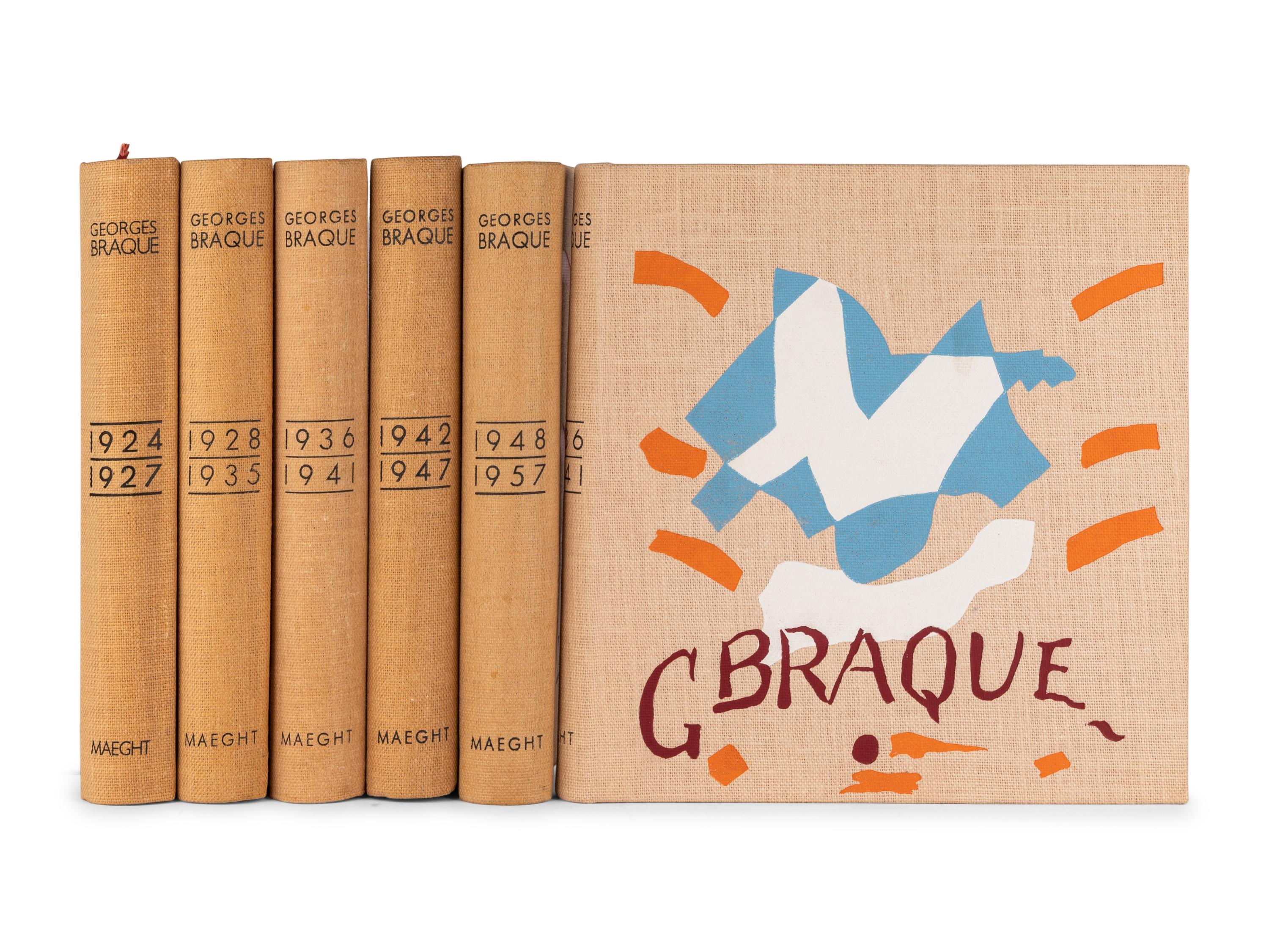 [ARTIST'S BOOKS]. BRAQUE, Georges (1882-1963). Catalogue de l'oeuvre de Georges Braque, 1916-1957 . Paris: Maeght Editeur, 1968-1959.