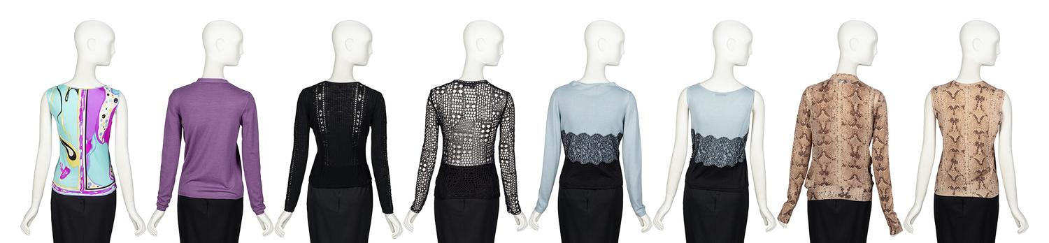 Various Designers Knit Tops Including Gucci and Christian Dior by John Galliano