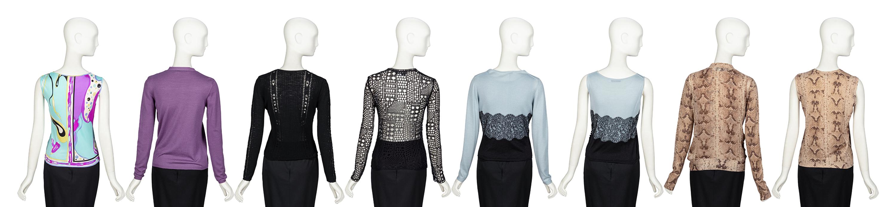 Various Designers Knit Tops Including Gucci and Christian Dior by John Galliano