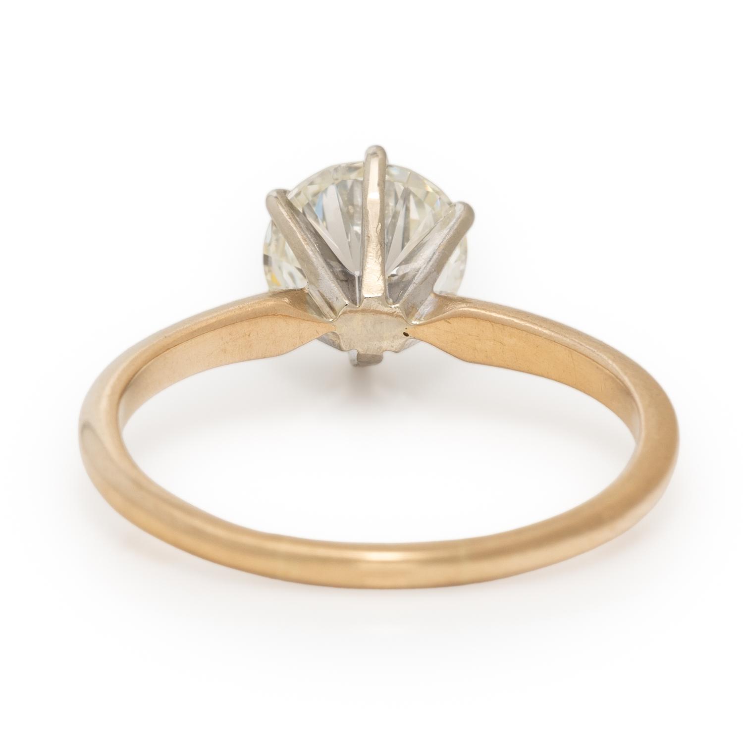 Diamond and Yellow Gold Solitaire Ring