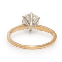 Diamond and Yellow Gold Solitaire Ring