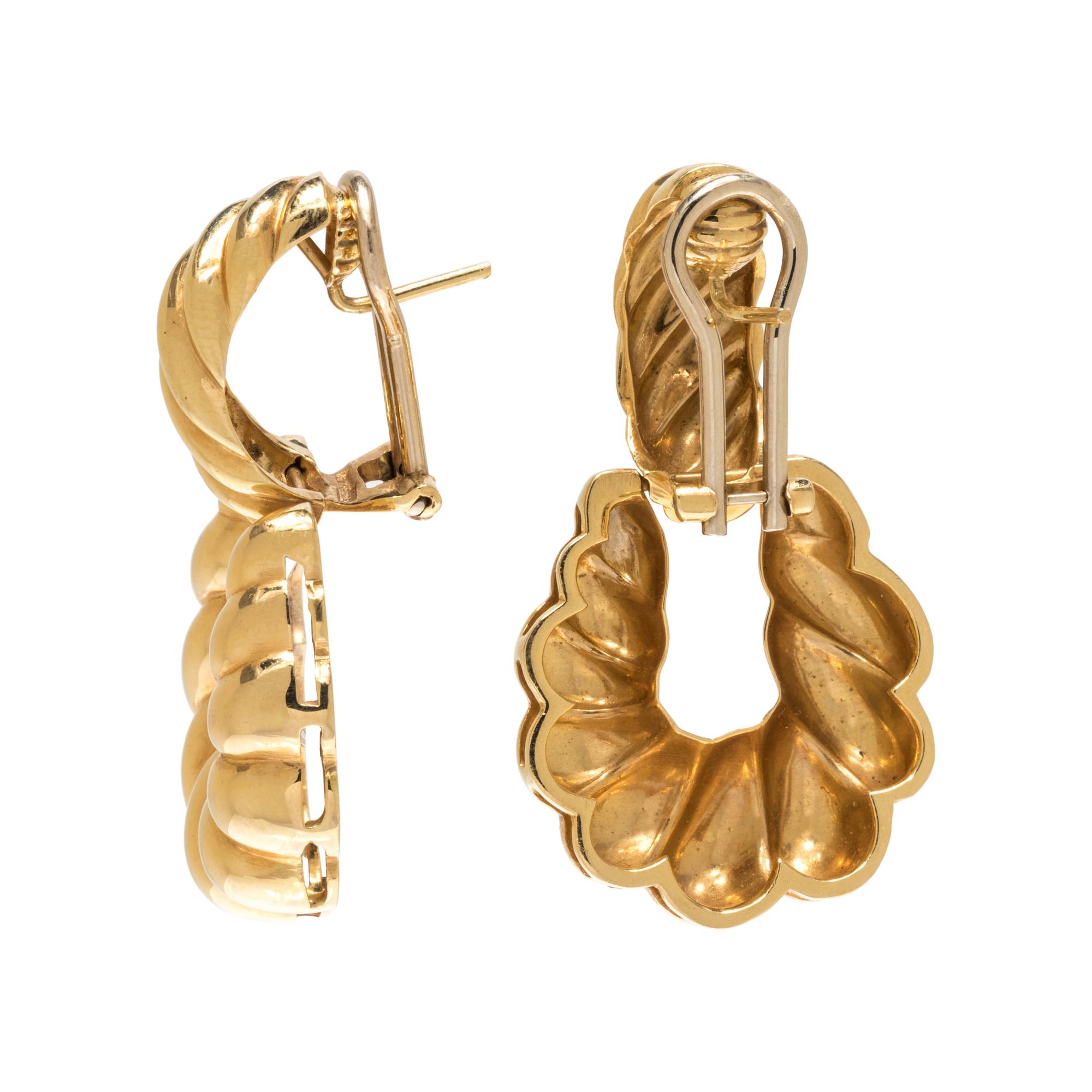 YELLOW GOLD EARCLIPS