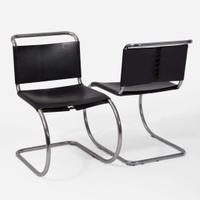 Ludwig Mies van der Rohe (German-American, 1886-1969) Set of Eight "MR-10" Side Chairs, Designed 1927, the present lot circa 1960s